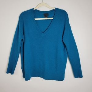 Halogen 100% Cashmere Sweater.Petrol Blue SZ S